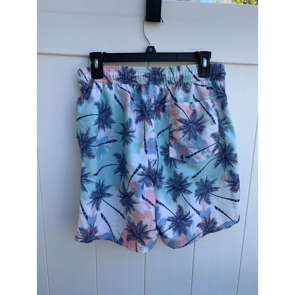No Boundaries Bathing Suit Swim Trunks Shorts Small S 28-30 Hawaiian Blue